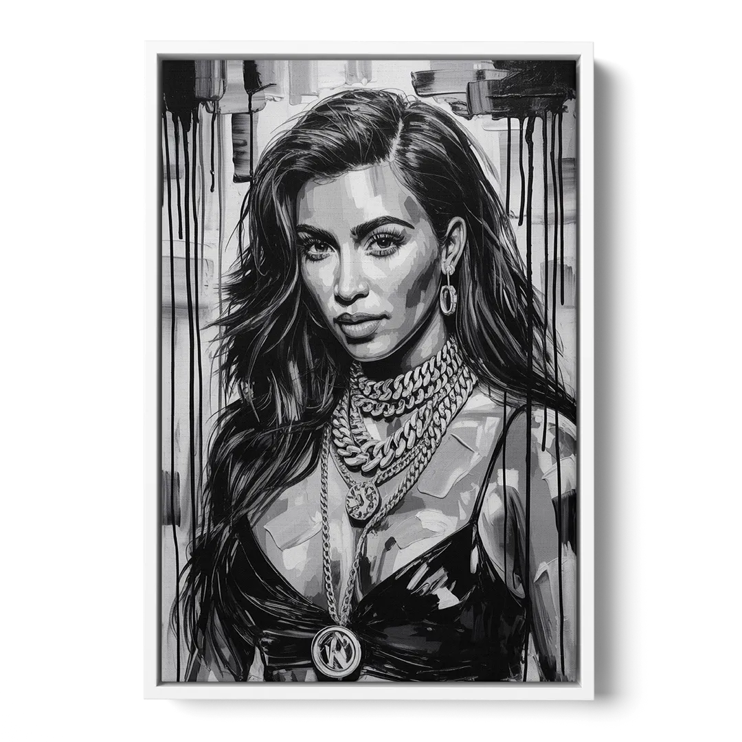 Iconic - White Frame Canvas