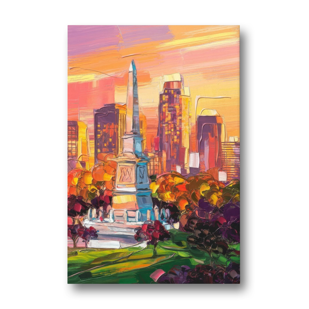 Indianapolis Historic Landmarks - Canvas Wall Art - Front