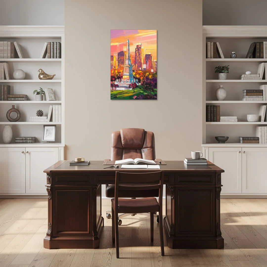 Indianapolis Historic Landmarks - Canvas Wall Art - Office - 24x36
