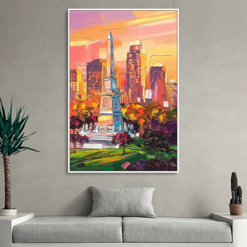 Indianapolis Historic Landmarks Sitting Room - White Canvas Wall Art