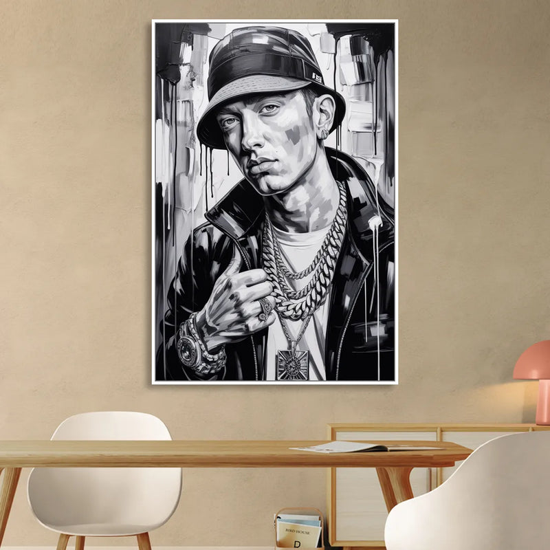 Infinite Bars 2.0 Living Room - White Canvas Wall Art