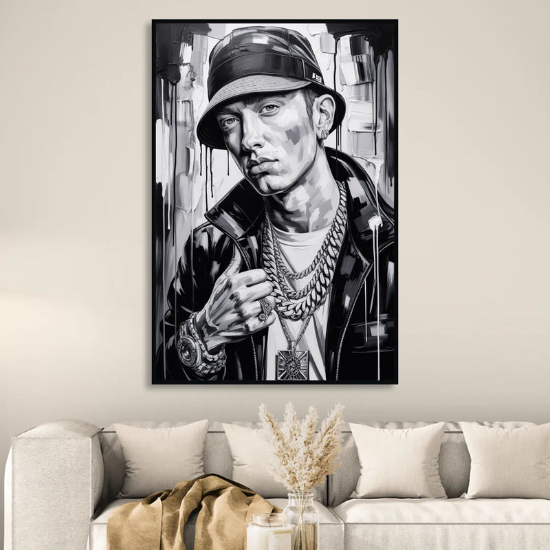 Infinite Bars 2.0 Sitting Room - Black Canvas Wall Art