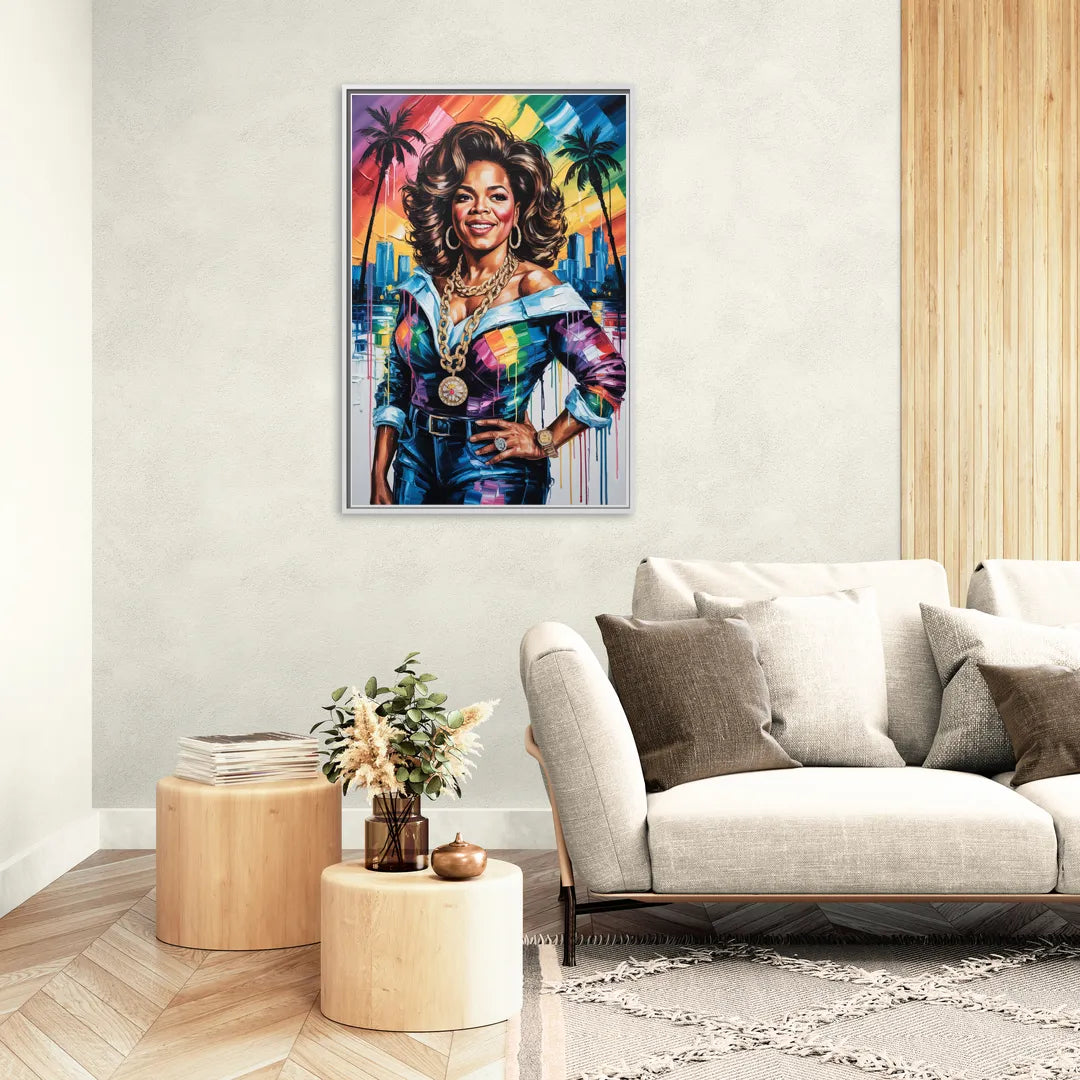 Inspire 2.0 - Living Room White Frame Canvas