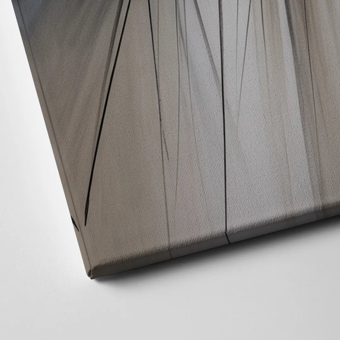 Interwoven Shadows Black and Grey Abstract Canvas Close Up