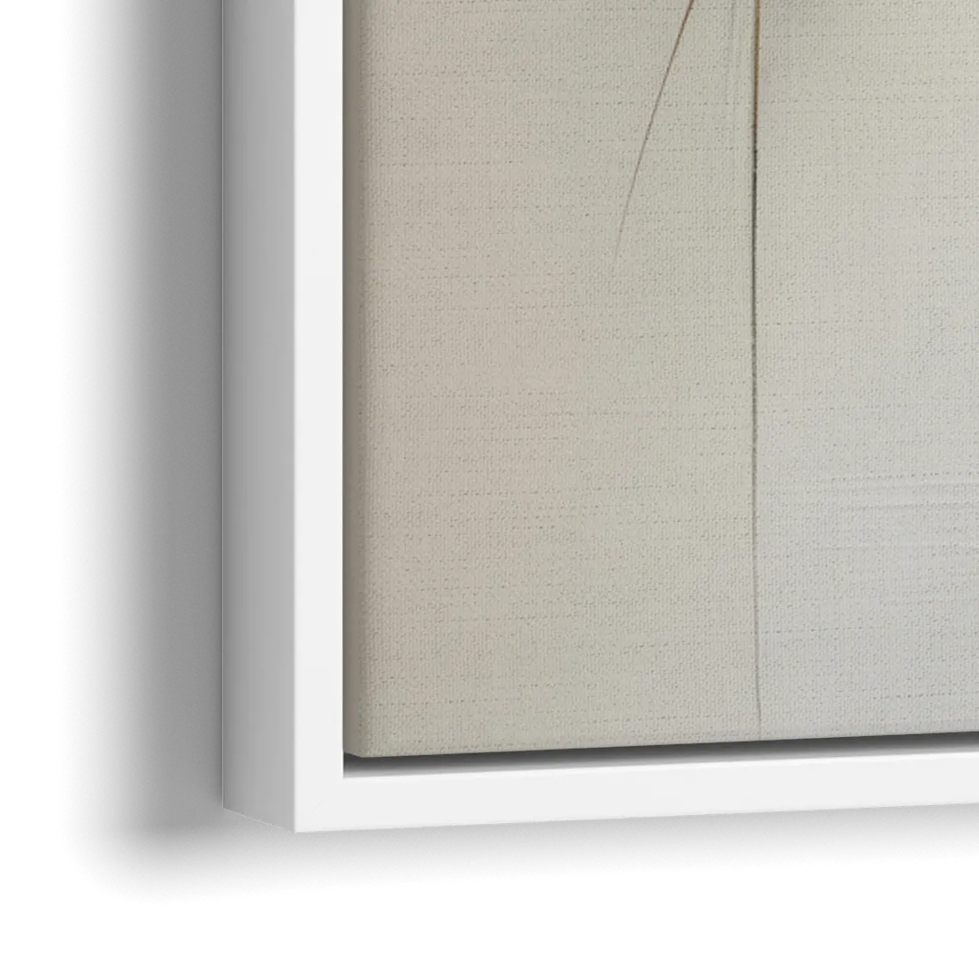 Intricate Harmony Grey and White Abstract - Close-Up White Frame Canvas