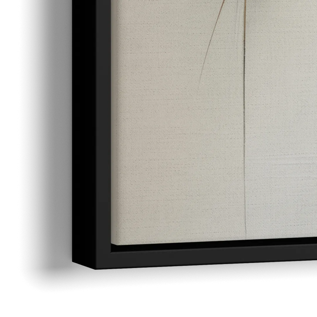 Intricate Harmony Grey and White Abstract - Close-Up Black Frame Canvas