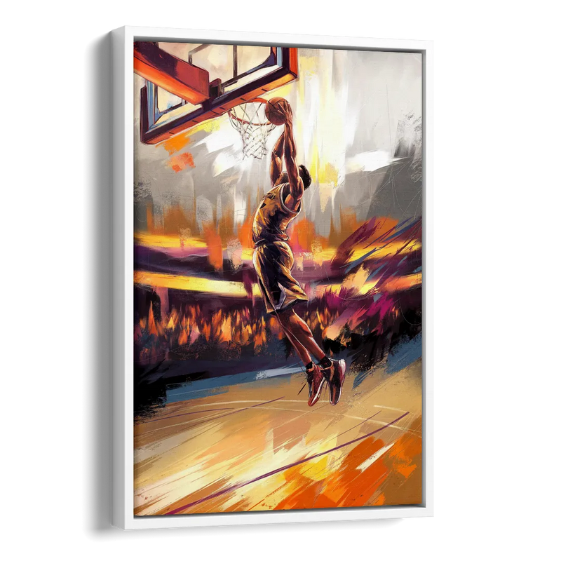 Irvine Basketball Spirit Side - White Canvas Wall Art