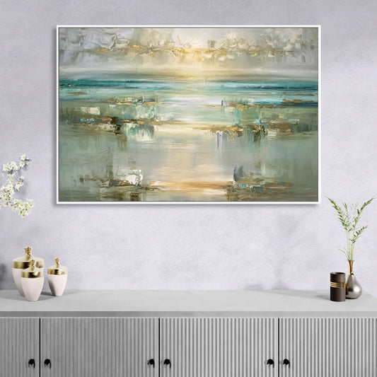 Irvine Coastal Serenity Living Room - White Canvas Wall Art