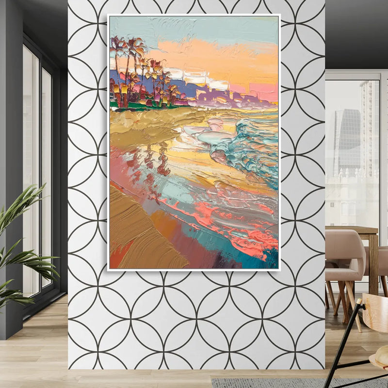 Irvine Orange County Vibes Living Room - White Canvas Wall Art