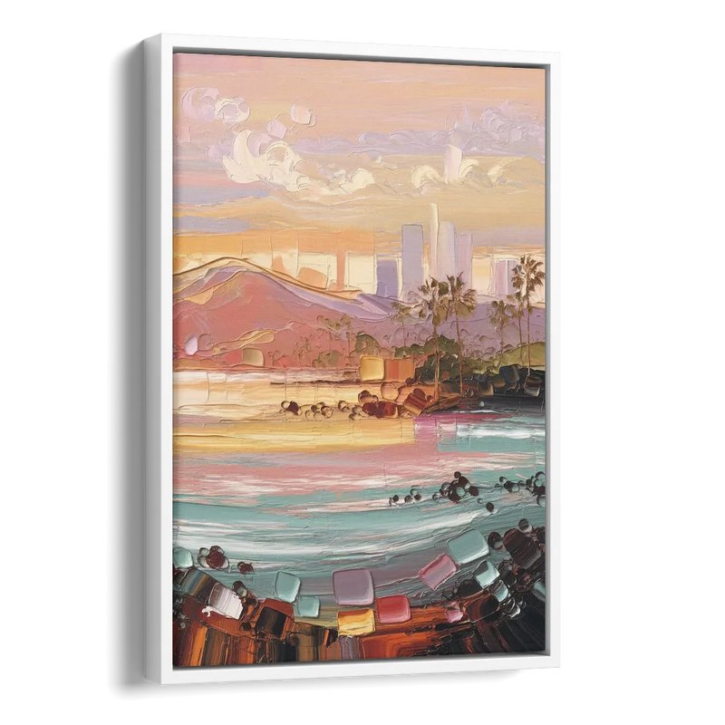 Irvine Sunset Views Side - White Canvas Wall Art