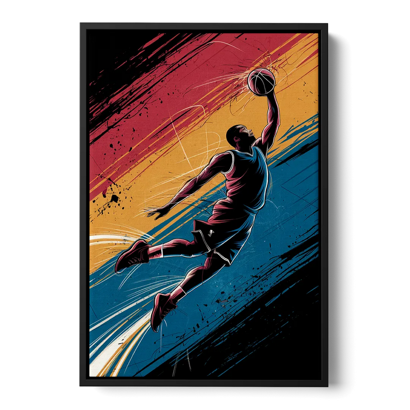 Irving Basketball Dreams Front - Black Canvas Wall Art