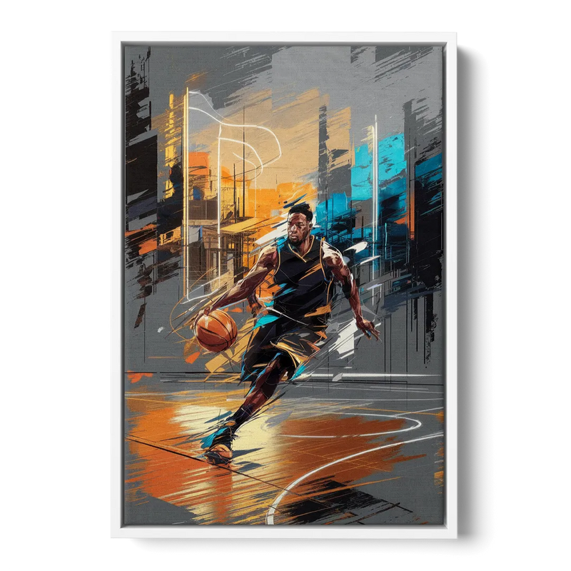 Irving Basketball Legacy Front - White Canvas Wall Art