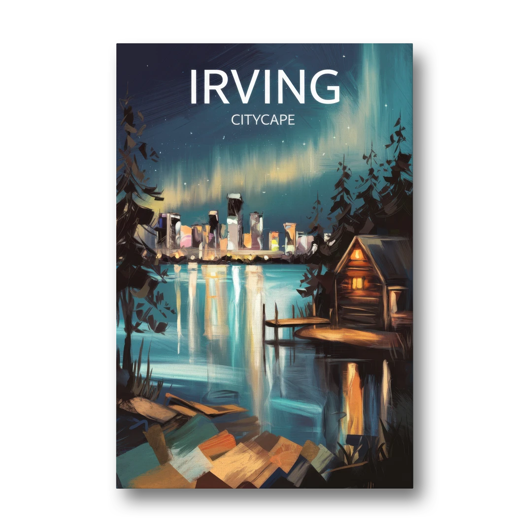 Irving Night Lights - Canvas Wall Art - Front