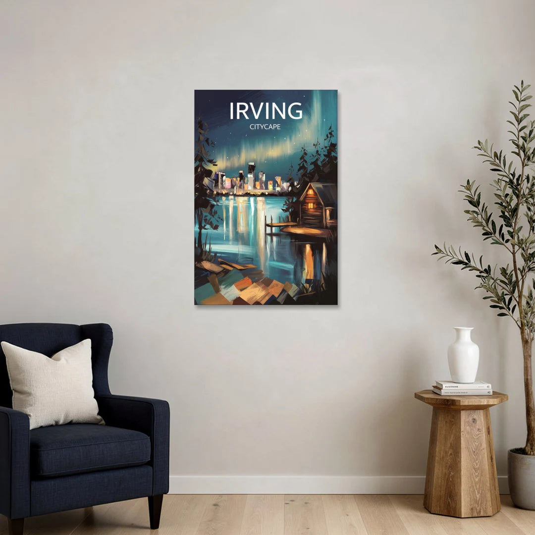 Irving Night Lights - Canvas Wall Art - Sofa - 24x36