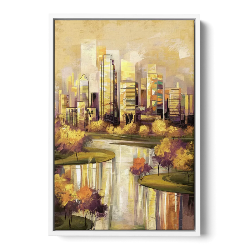 Irving Scenic Views Front - White Canvas Wall Art