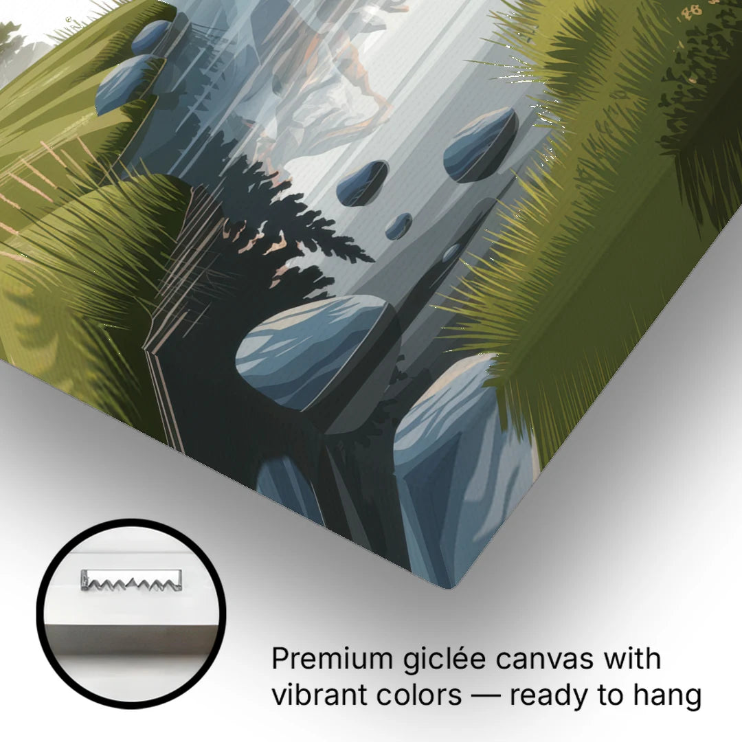 Jackson Hole Alpine Serenity - Canvas Wall Art - Gallery Wrap Corner