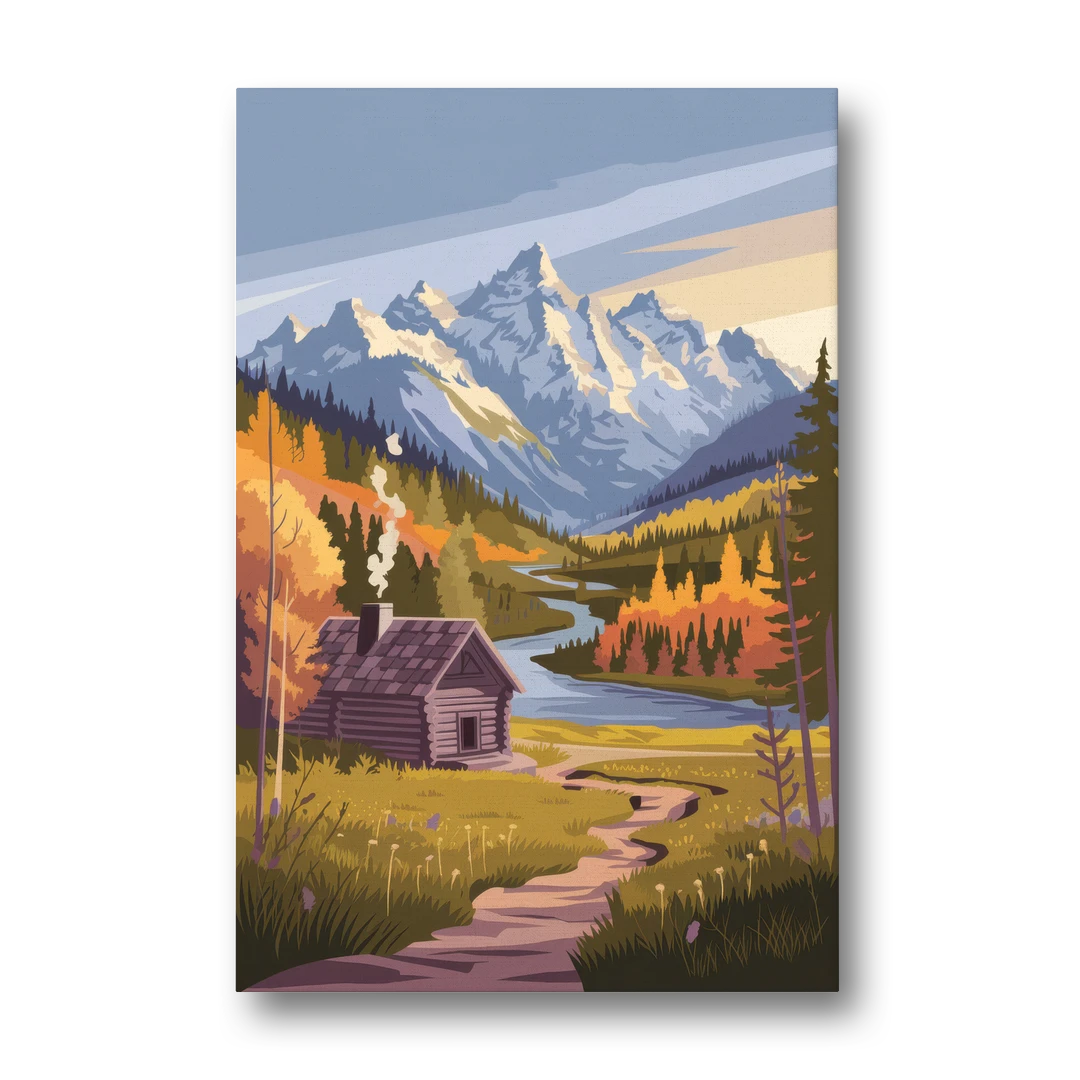 Jackson Hole Mountain Views - Canvas Wall Art - Front