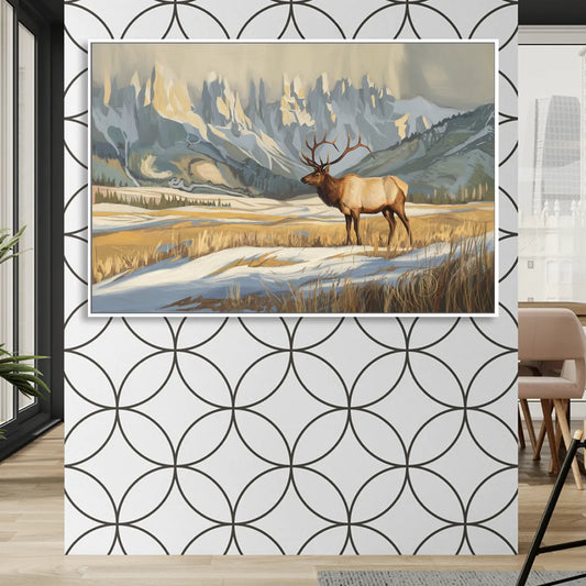 Jackson Hole Wildlife Serenade Living Room - White Canvas Wall Art