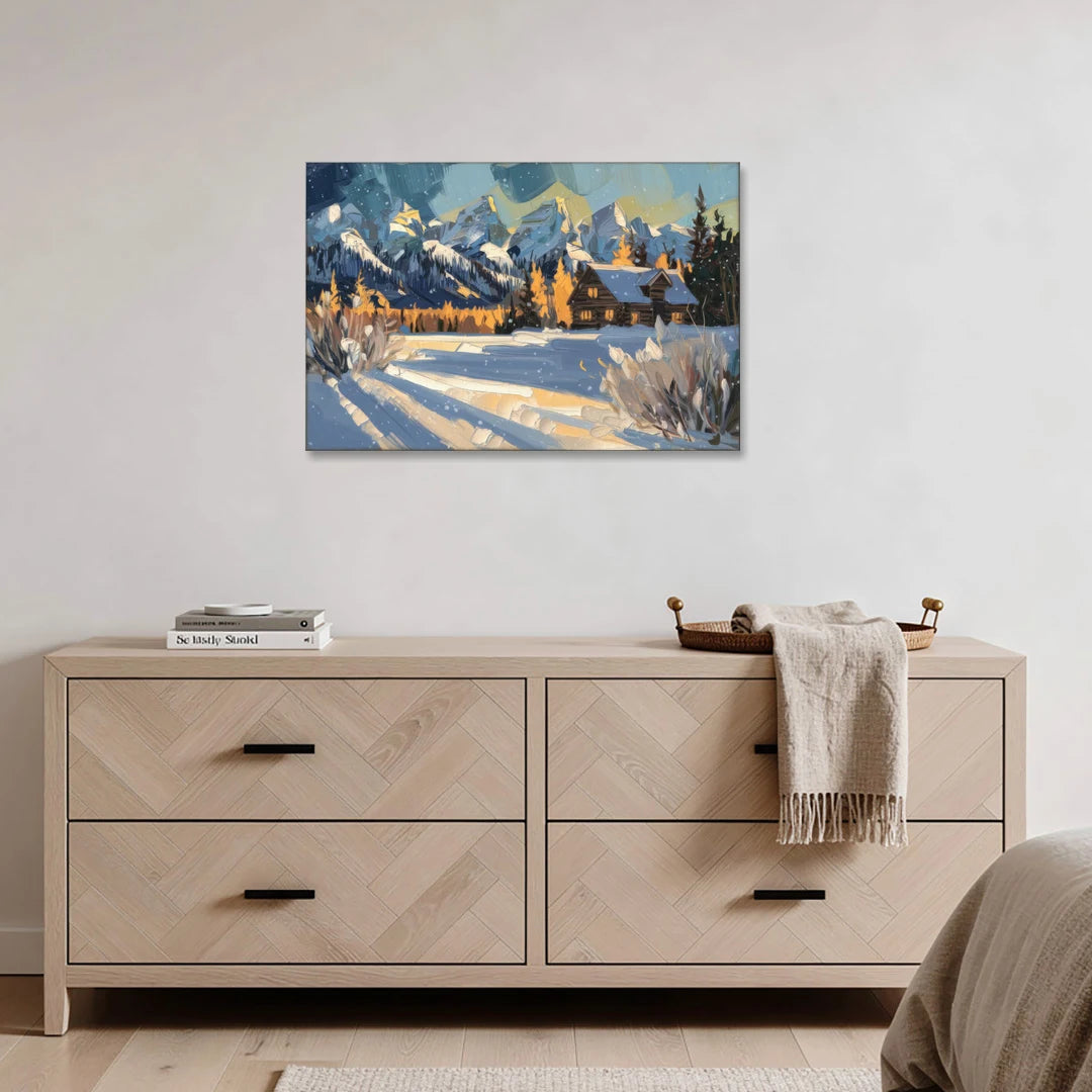 Jackson Hole Winter Wonderland - Canvas Wall Art - Coffee Table - 36x24