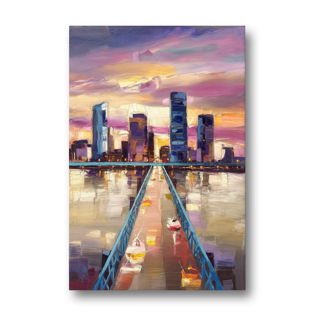 Jacksonville Downtown Views - Canvas Wall Art - Front
