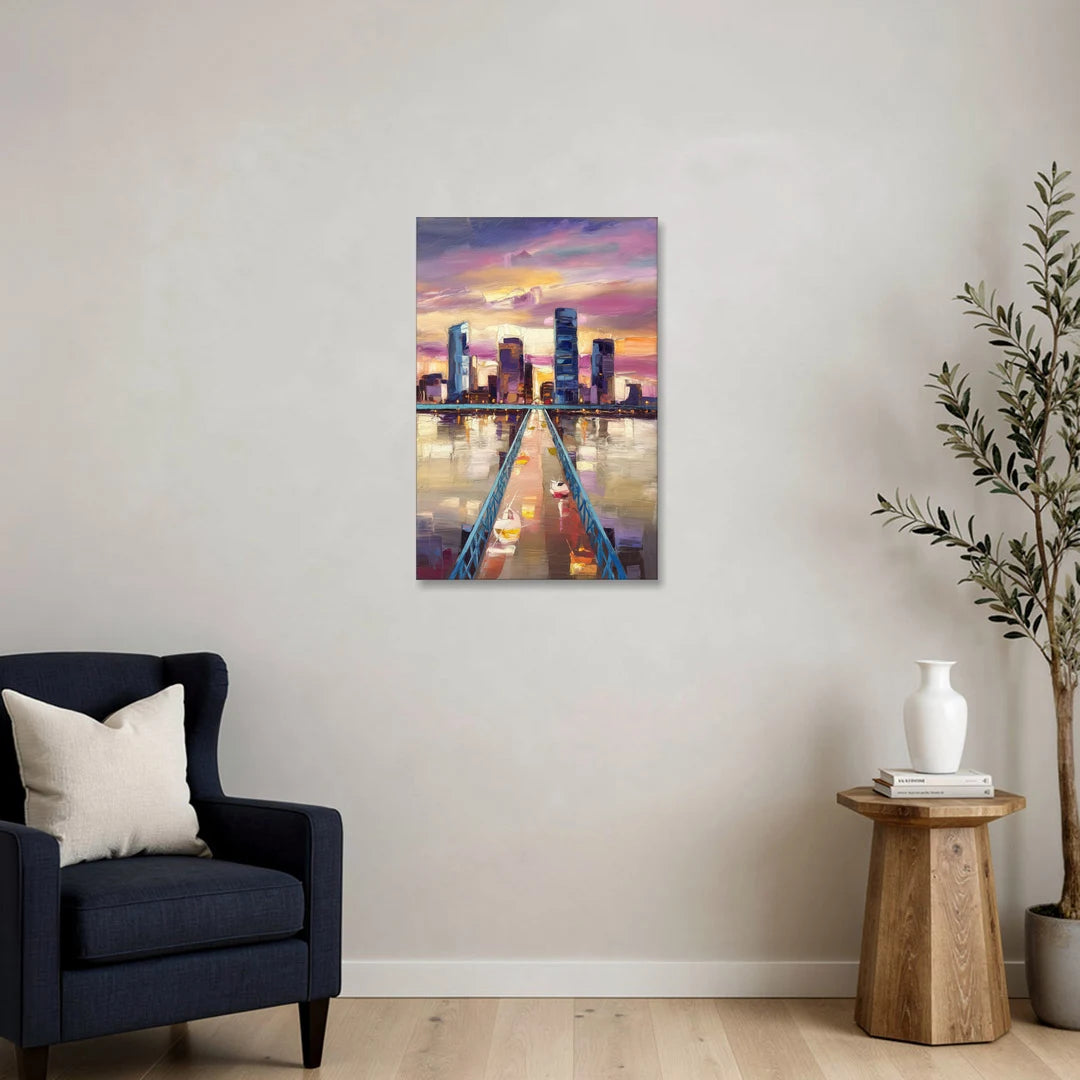 Jacksonville Downtown Views - Canvas Wall Art - Sofa - 20x30