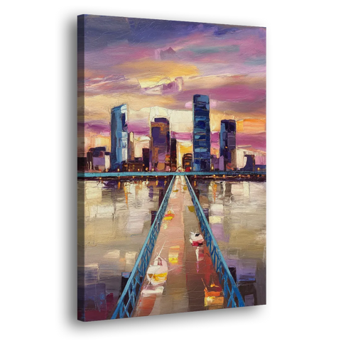 Jacksonville Downtown Views - Canvas Wall Art