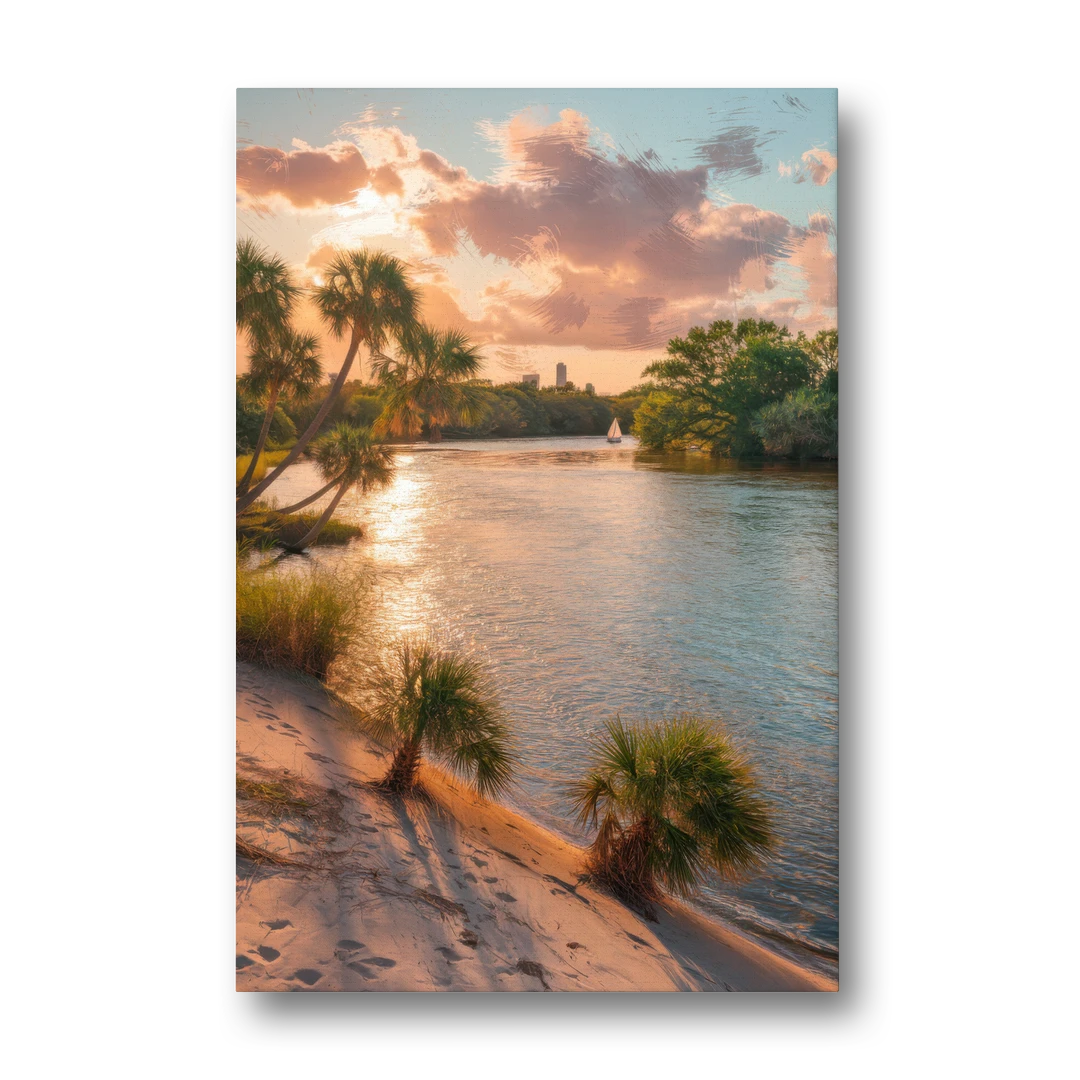 Jacksonville St. Johns River - Canvas Wall Art - Front
