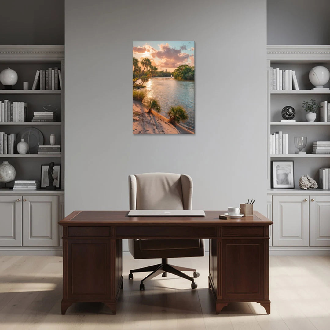 Jacksonville St. Johns River - Canvas Wall Art - Office - 24x36