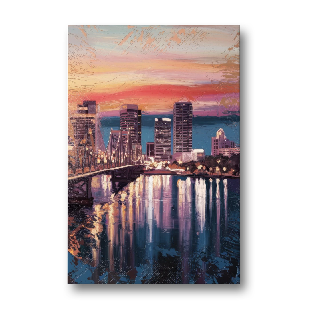 Jacksonville Urban Charm - Canvas Wall Art - Front