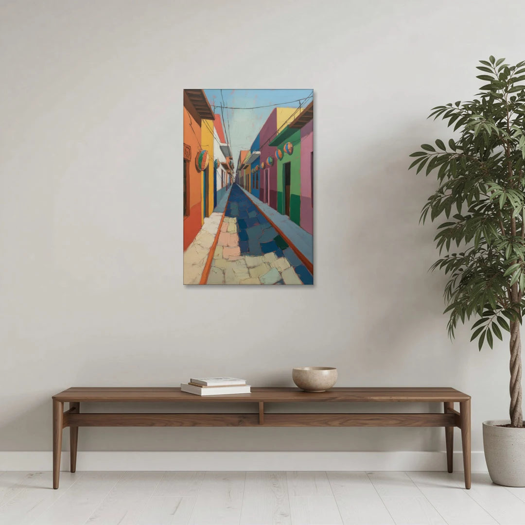 Jalatlaco Barrio Colors - Canvas Wall Art - Coffee Table - 24x36