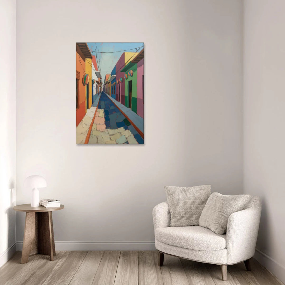 Jalatlaco Barrio Colors - Canvas Wall Art - Sofa - 24x36