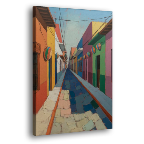 Jalatlaco Barrio Colors - Canvas Wall Art