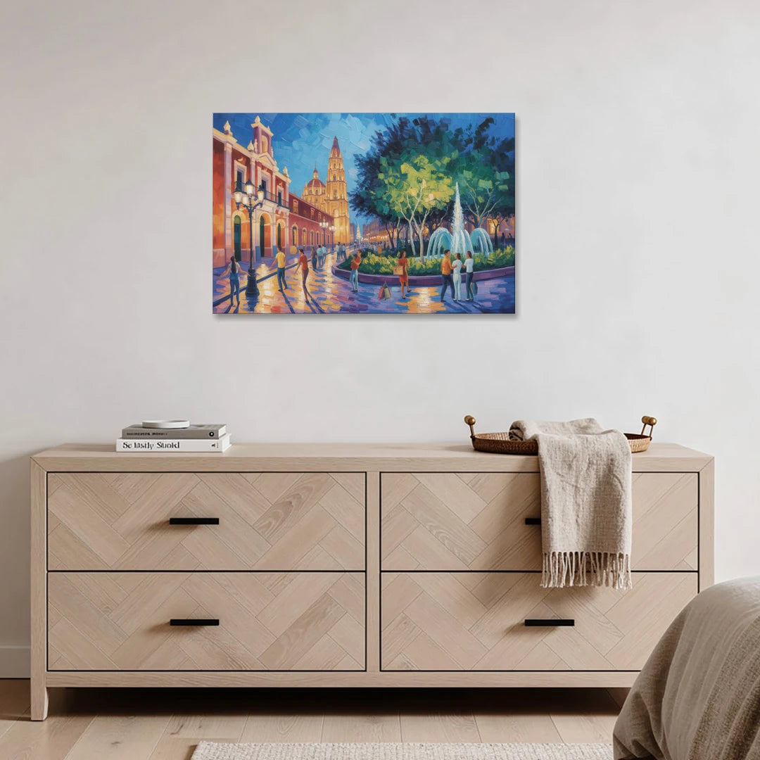 Jardín Unión Evening - Canvas Wall Art - Coffee Table - 36x24