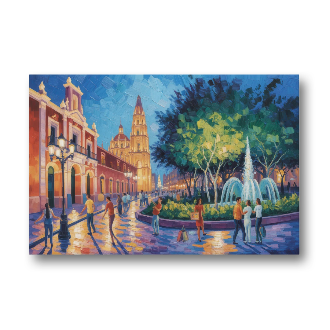 Jardín Unión Evening - Canvas Wall Art - Front