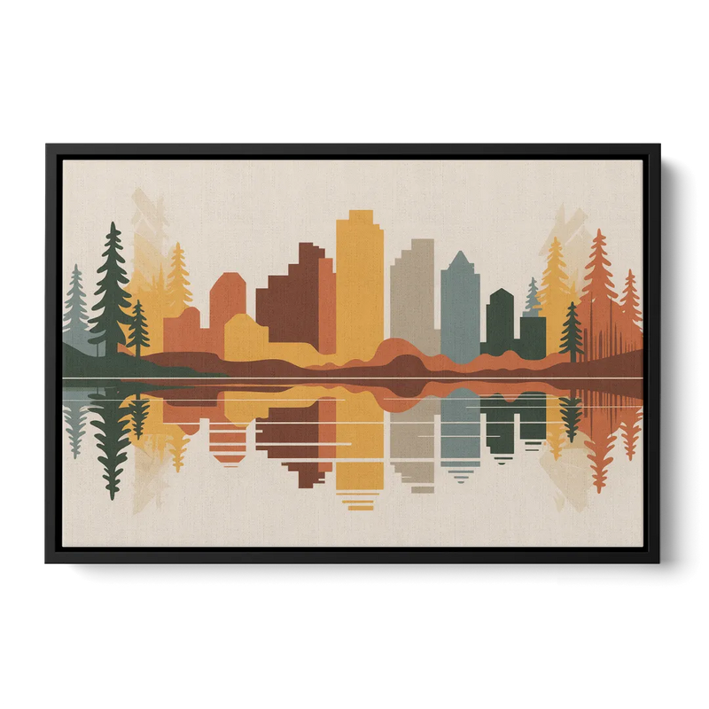 Jasper Autumn Colors Front - Black Canvas Wall Art