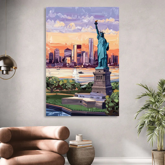 Jersey City Liberty State Park Living Room - Canvas Wall Art