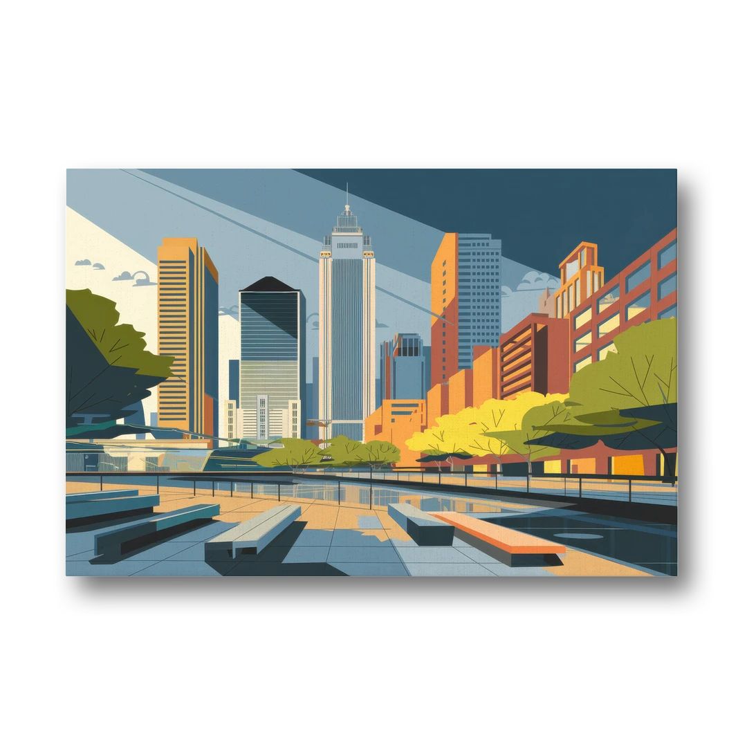 Jersey City Urban Architecture - Canvas Wall Art - Front