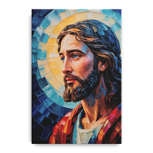Jesus Portrait Modern Christian - Canvas Wall Art