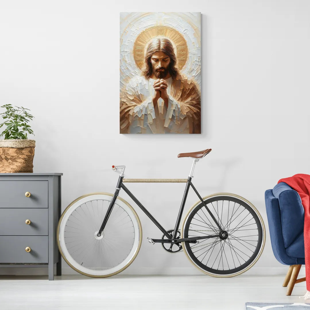 Jesus Praying - Canvas Wall Art Living Room