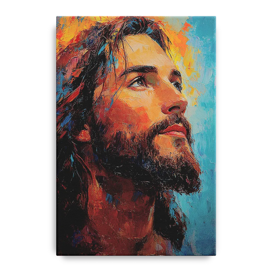 Jesus in Light Christian Absctact - Canvas Wall Art