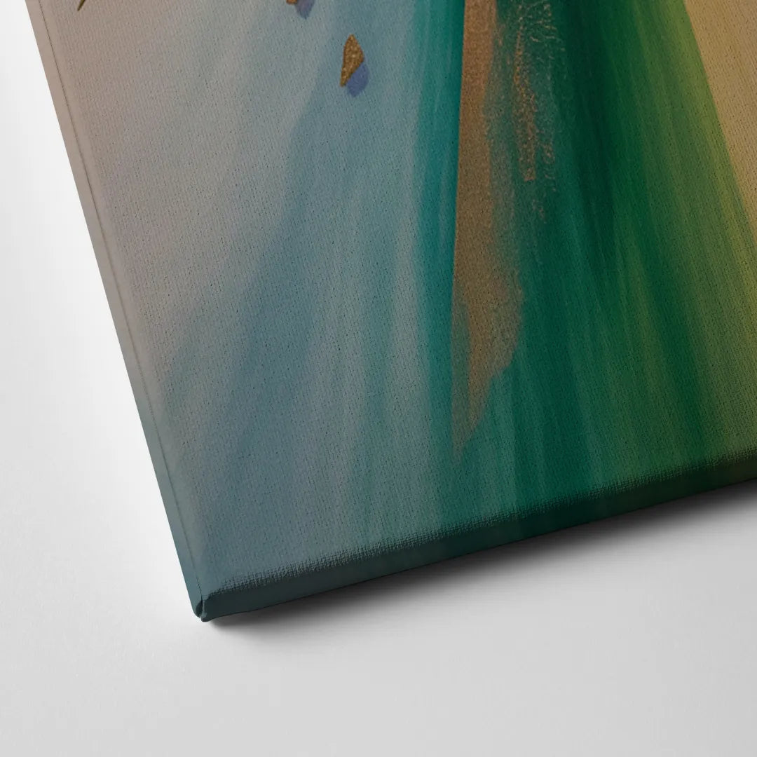 Jewel Toned Dynamic Colorful Abstract Canvas Close Up