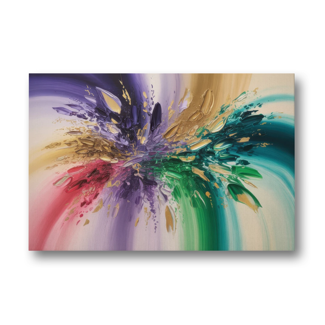 JewelToned Dynamics Colorful Abstract - Canvas Wall Art - Front