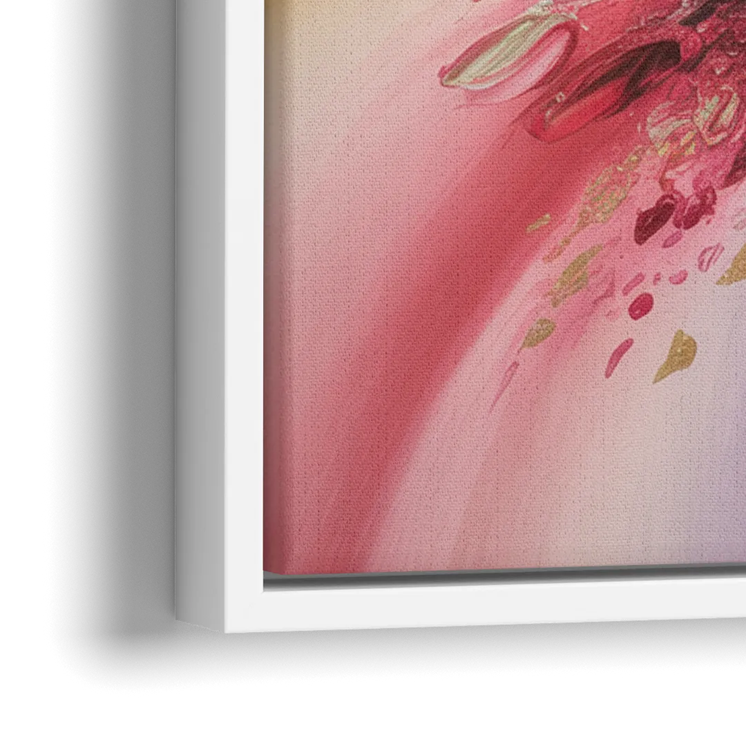 JewelToned Dynamics Colorful Abstract - Close-Up White Frame Canvas