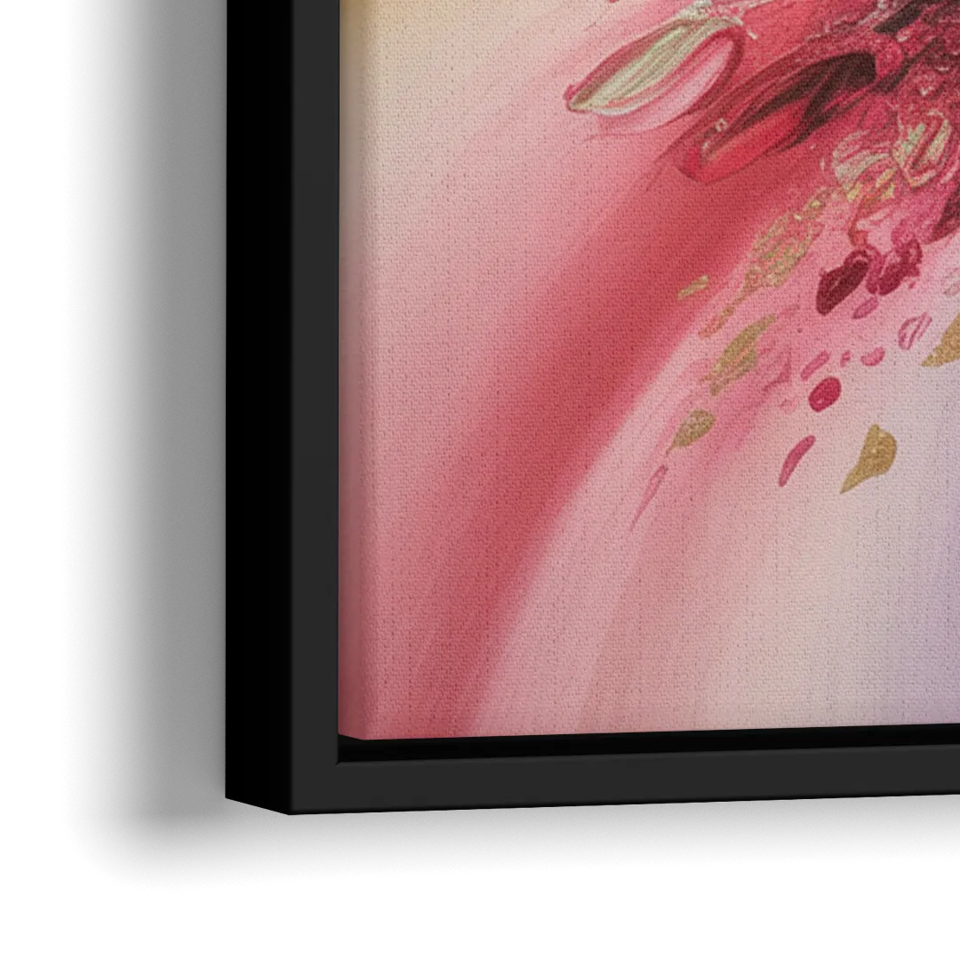 JewelToned Dynamics Colorful Abstract - Close-Up Black Frame Canvas
