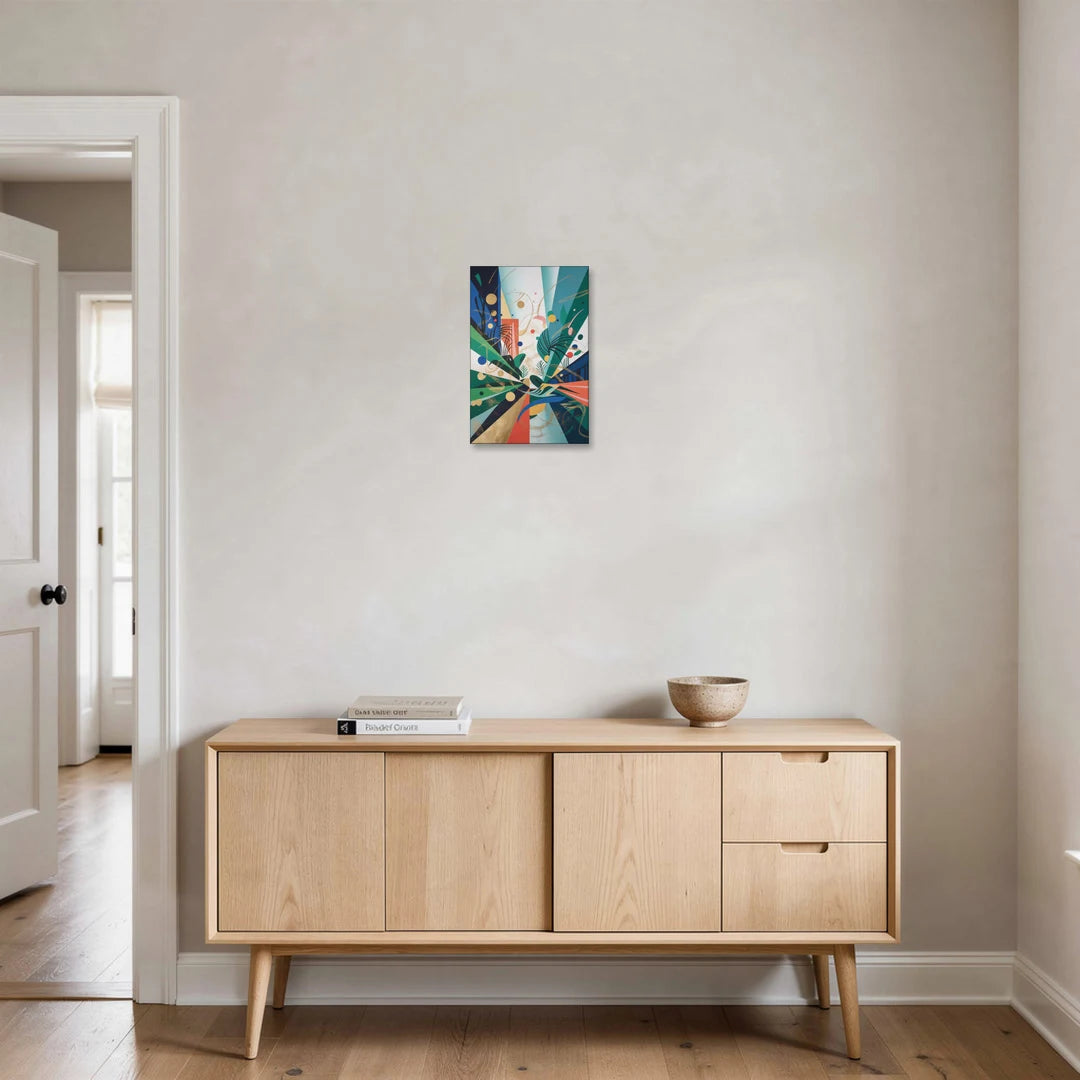 JewelToned Urban Energy Colorful Abstract - Canvas Wall Art - Coffee Table - 12x18