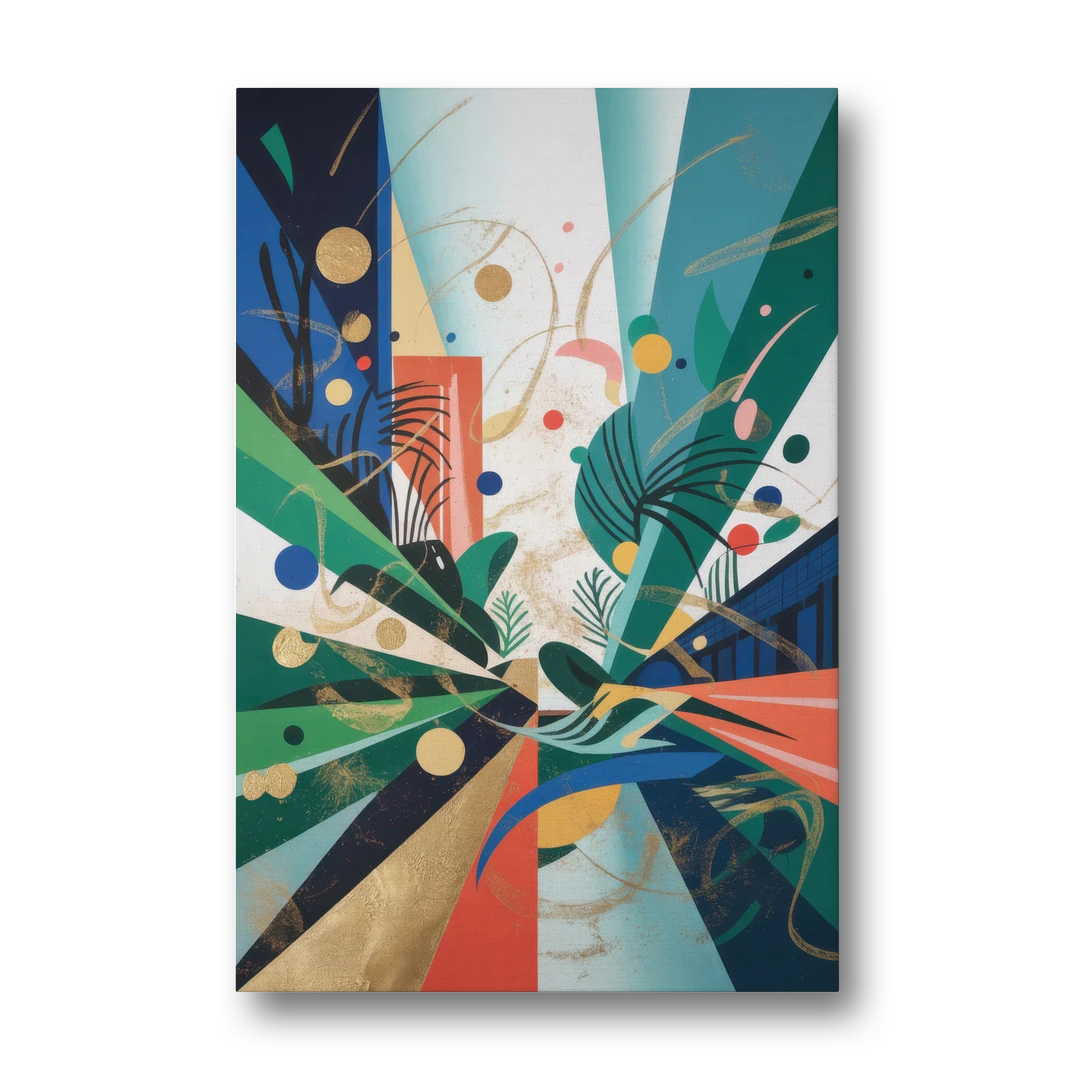JewelToned Urban Energy Colorful Abstract - Canvas Wall Art - Front