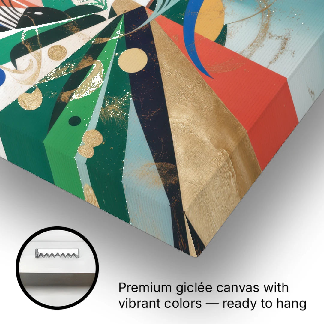 JewelToned Urban Energy Colorful Abstract - Canvas Wall Art - Gallery Wrap Corner