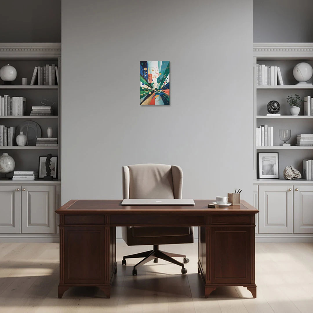 JewelToned Urban Energy Colorful Abstract - Canvas Wall Art - Office - 12x18