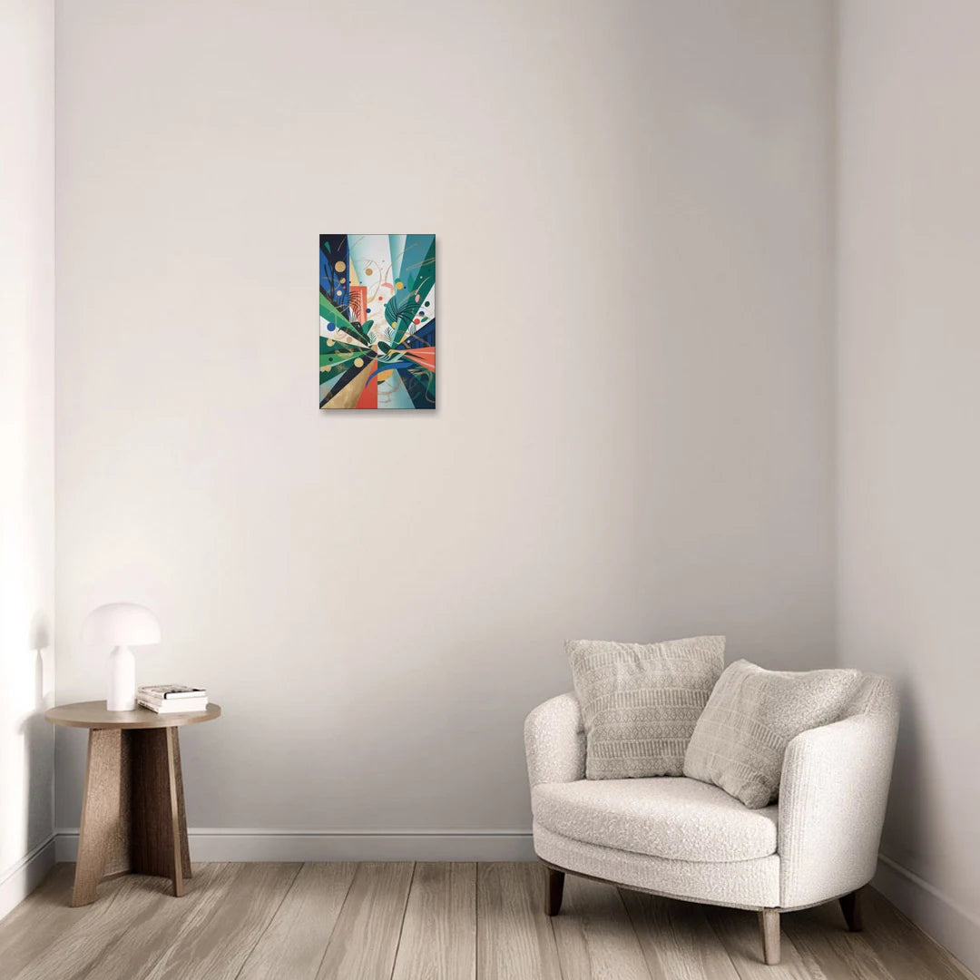 JewelToned Urban Energy Colorful Abstract - Canvas Wall Art - Sofa - 12x18