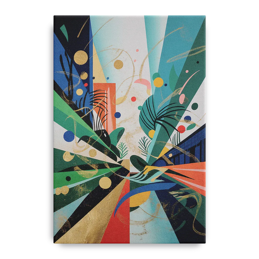 JewelToned Urban Energy Colorful Abstract - Canvas Wall Art